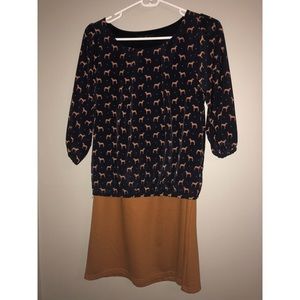 Two-Piece Dog Print Dress